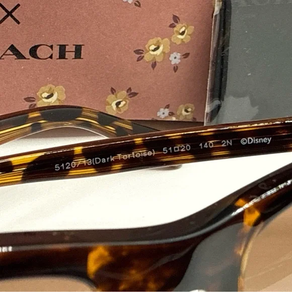 Coach Disney Mickey Mouse HC8374U-512013(CH561 Tortoise Pink 51mm Sunglasses - Picture 4 of 11